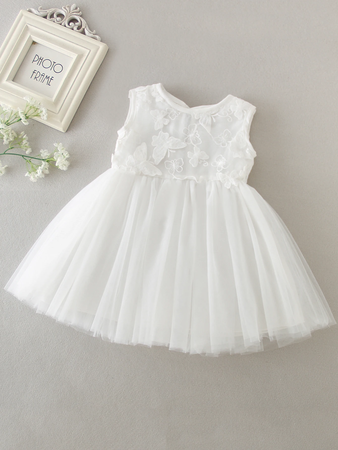 Wholesale Baby Wear Kids Embroidered Toddler Frock Little Girl Christening Dress With Hat