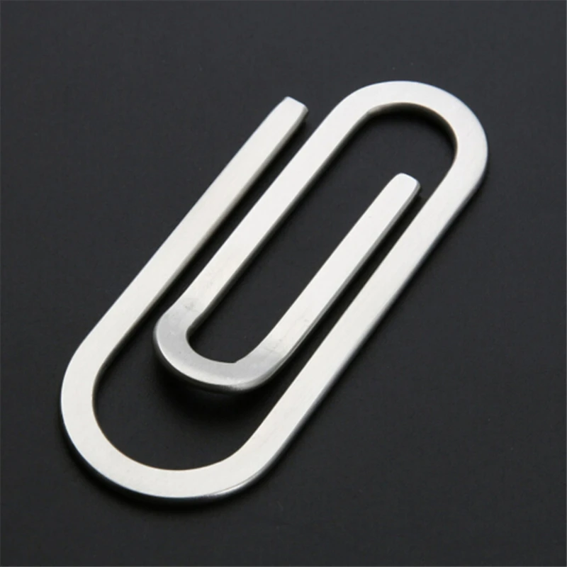 Money Clips Creative Stainless Steel Metal Paper Clip Holder Folder Banknote Hot Sale Clip Silver 2024 New