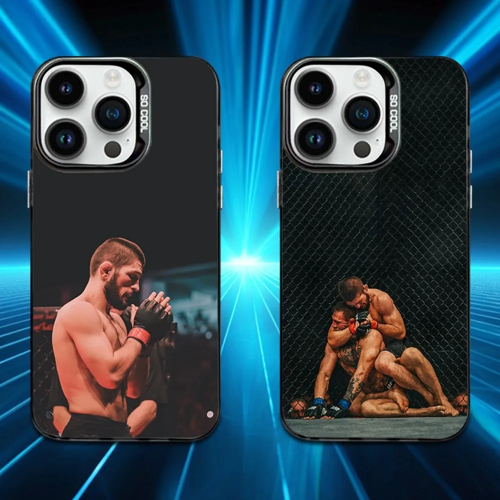 

Champion K-Khabib Boxing Phone Case For iPhone 16,15,14,13,12,11,Mini,Pro,MAX Black Matte Shockproof Cover