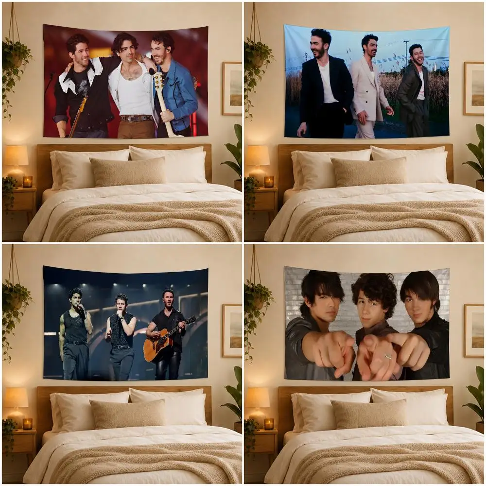 Band J-Jonas Brothers Tapestry Wall Hanging Bohemian Wall Tapestries Mandala Home Decor For Living Room Bedroom Dorm