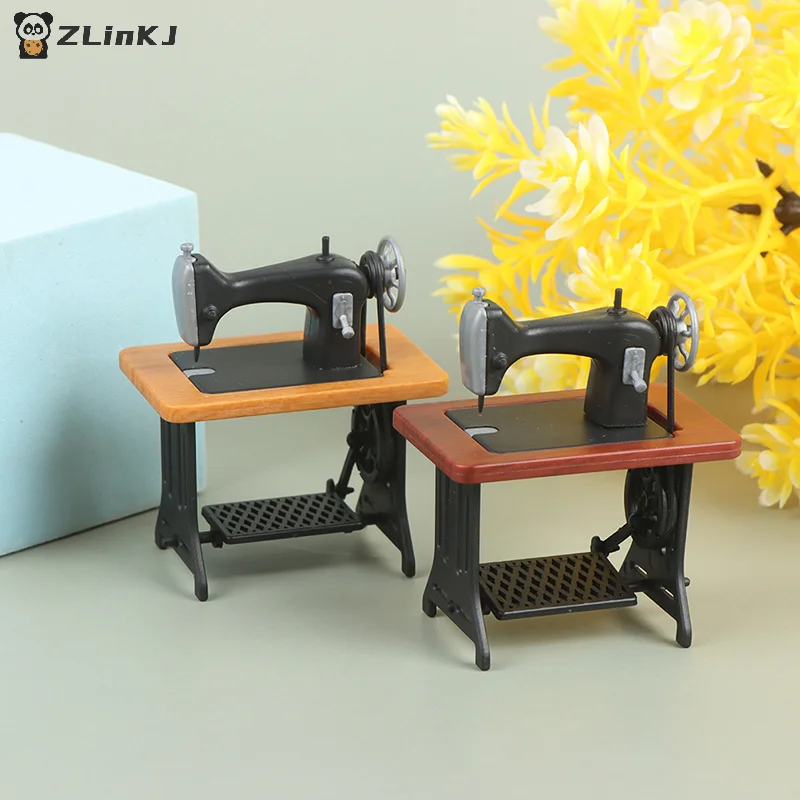 ▶ 1 Stück 1:12 Puppenhaus Miniatur-Nähmaschinenmodell Puppenmöbel Deko-Spielzeug