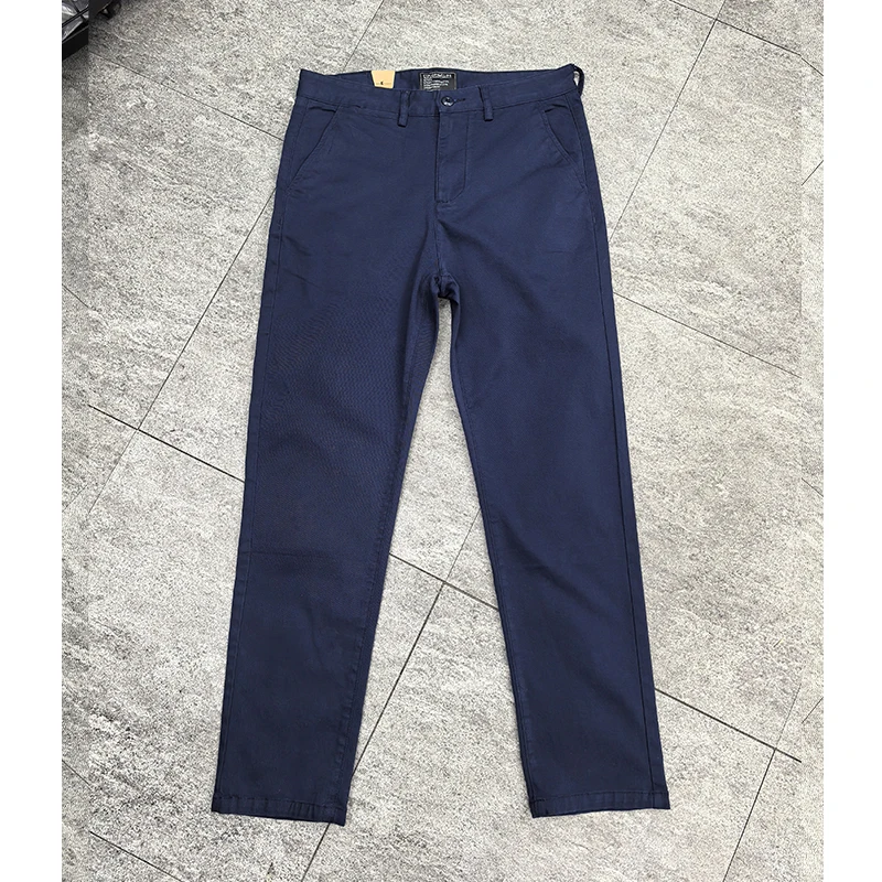 

Повседневные брюки с талией, мужские винтажные модные простые длинные брюки для поездок на работу, цветная универсальная модная рабочая одежда, прямые брюки