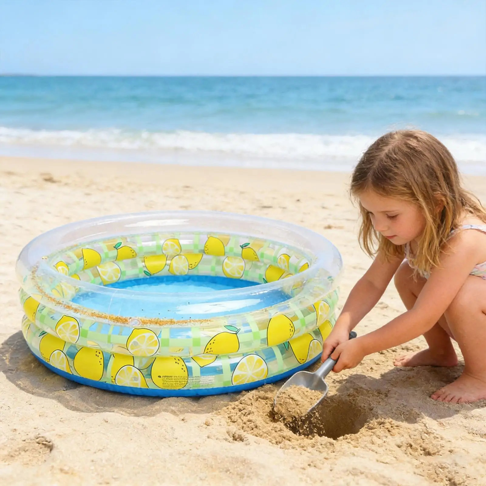 

Outdoor Inflatable PVC Water Game Pool, Anti Slip Blow Up Swimming Bathtub, Kids Playing Leisure Pool for Garden Backyard Party