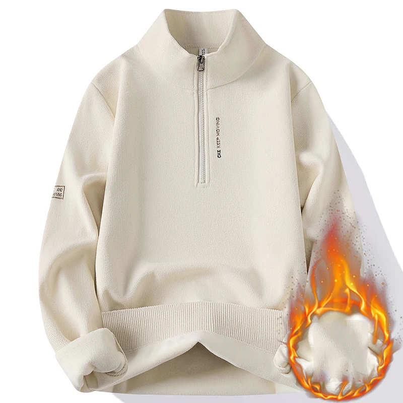 Men's Sweat-shirt Knit Autumn Streetwear Men's Clothing Male Sweater For Men Fashion Pullovers Casual Hombre Warm Solid Spring