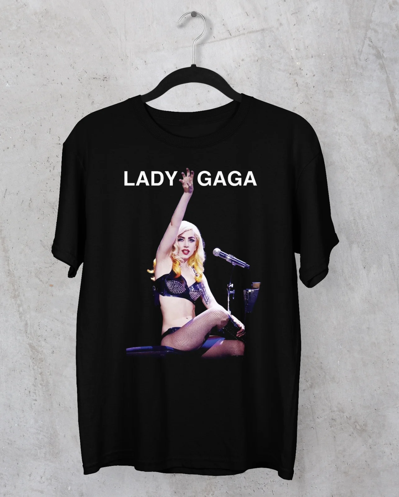 Lady Gaga in concert T-shirt black Cotton Unisex S-5Xl 1F924