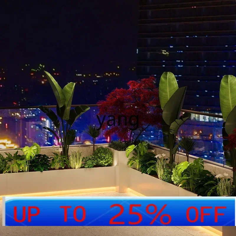 LH  outdoor green plant box flower box simple flower slot sales department commercial square partition fence