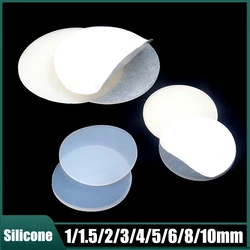 10Pcs Self-Adhesive Silicone Rubber Solid Disc Φ 5mm-100mm Round Seal Gaskets 1/1.5/2/3/4mm