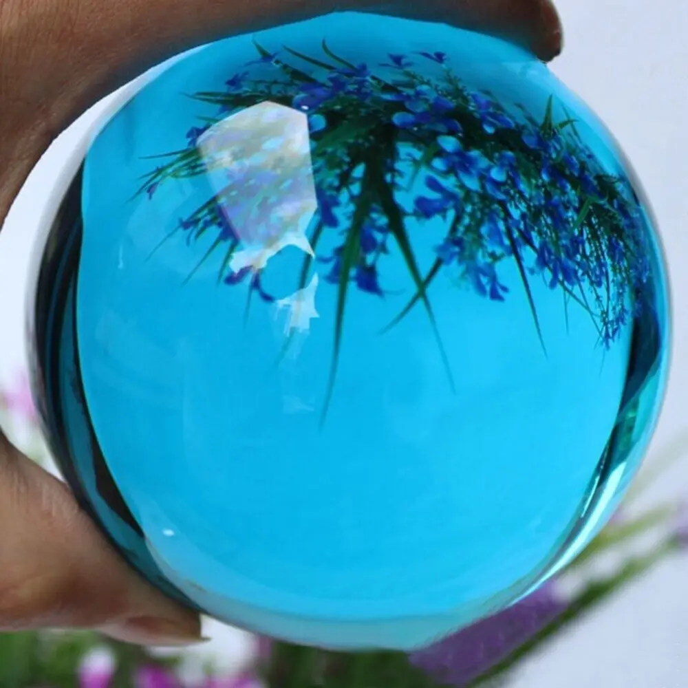 

60mm Asian Rare Natural Quartz Sea Blue Magic K9 Crystal Healing Ball Sphere