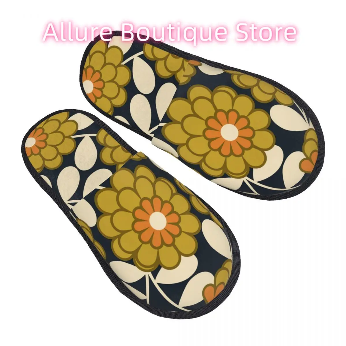 

Женские домашние тапочки Orla Kiely с принтом на заказ, мягкие теплые пушистые тапочки из пены с эффектом памяти, домашняя уличная обувь