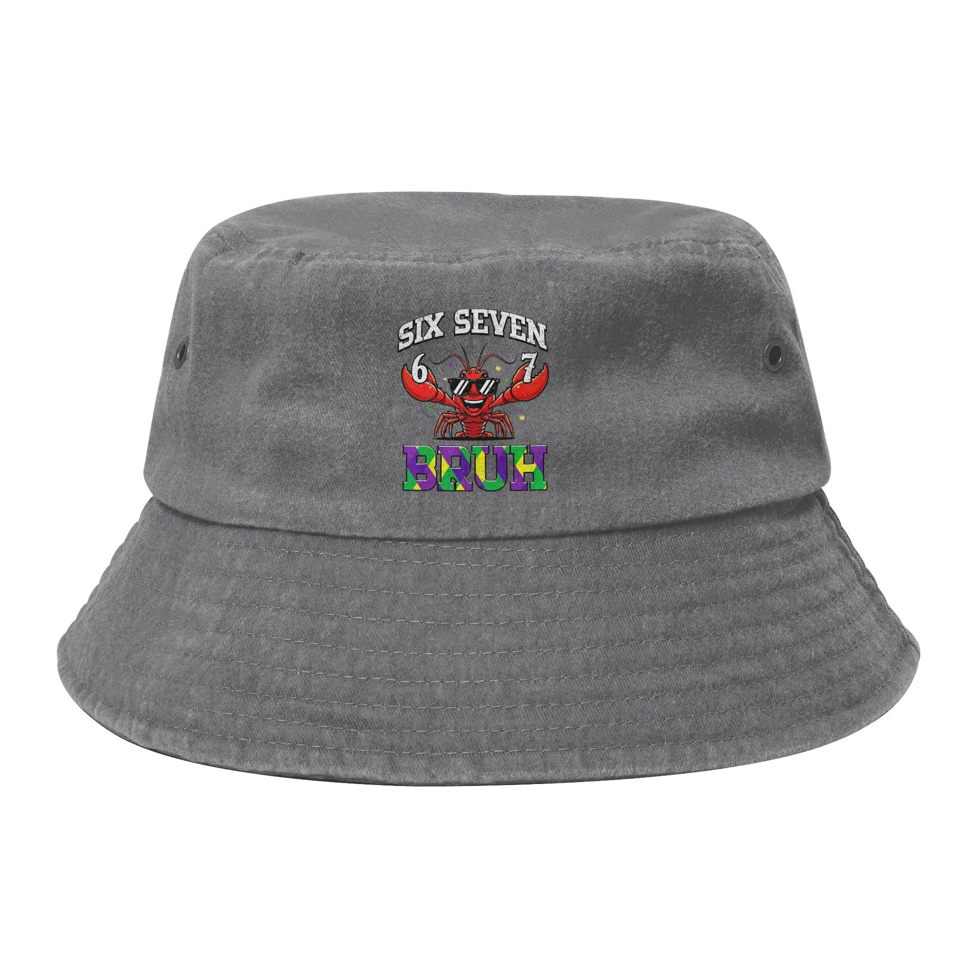Funny Six Seven 67 Meme Unisex Bucket Hat Outfits Denim Cotton Fisherman Cap Vocation Wear Bob Hat