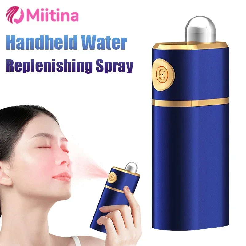 

Nano Facial Sprayer High Pressure Oxygen Injector Face Steamer Red Light Mini Moisturizing Anti-aging Humidifier Care Hydrating