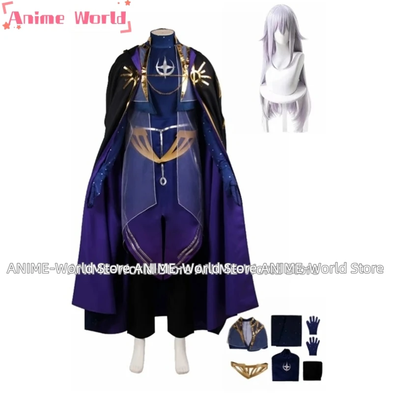 《Custom size》Anime Aaravos Cosplay Costume Uniform Cloak Halloween Carnival Party Wig for Man Costume