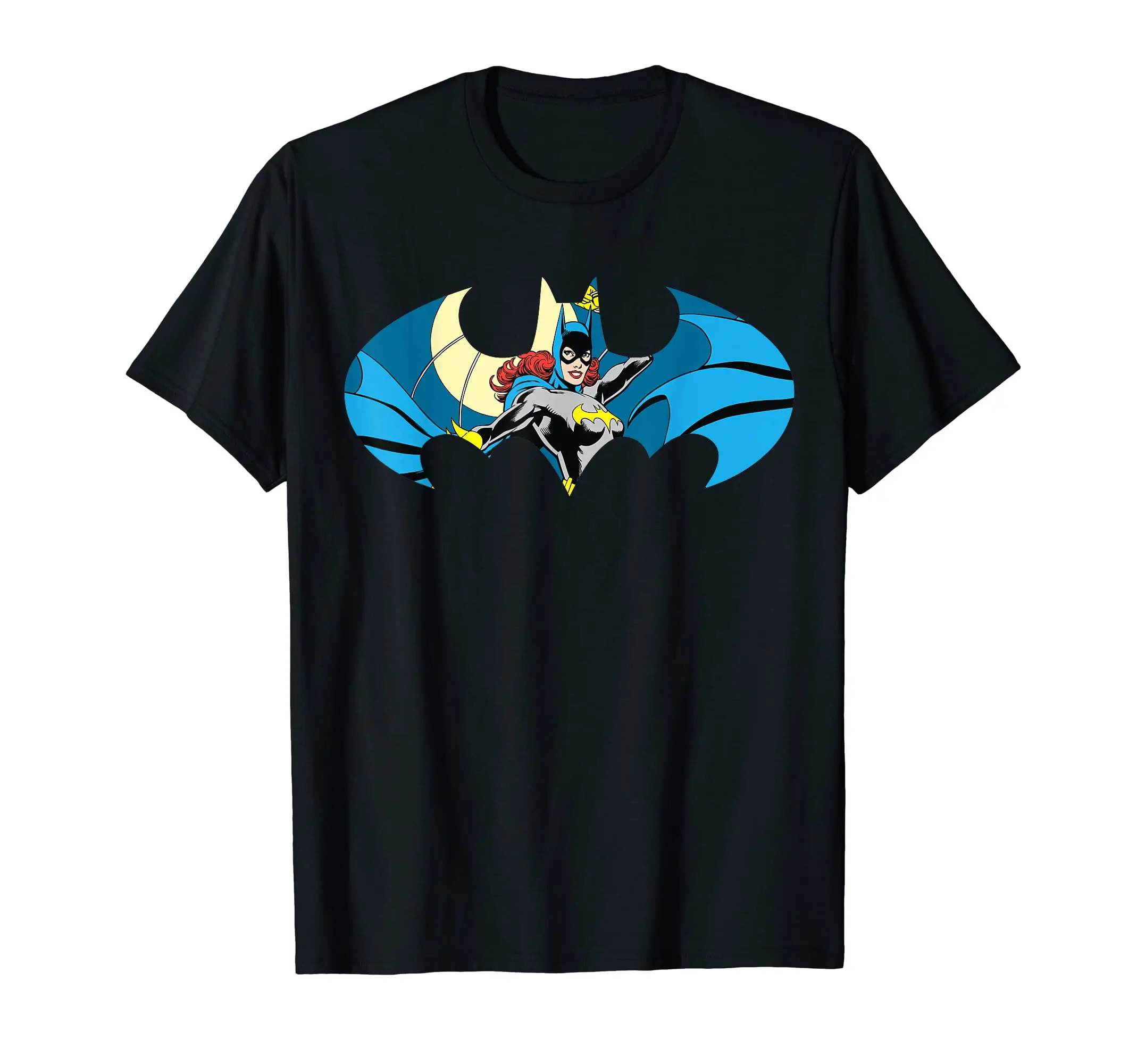 DC Batgirl Logo Charakter Shield T-Shirt, klassisches Logo-T-Shirt und Aufkleber, Unisex-T-Shirt-Kollektion für Erwachsene