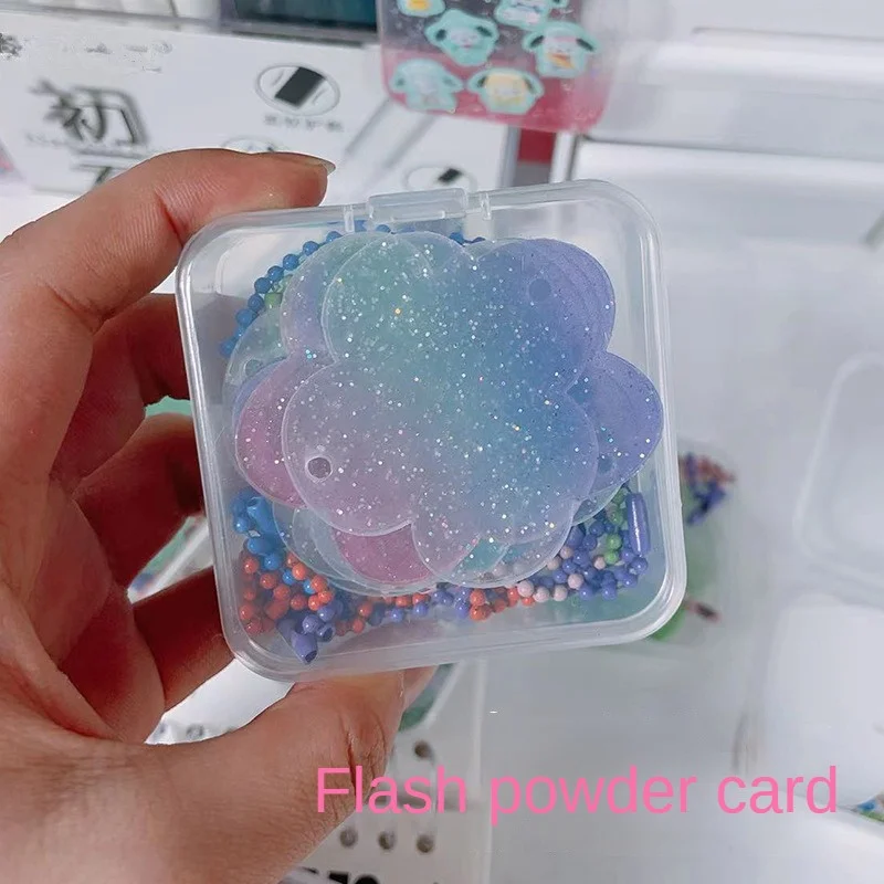 Handmade Acrílico Material Set, Handmade Cartão, Tijolo Cadeia, Gradiente Transparente, Flash Powder, Decoração para casa