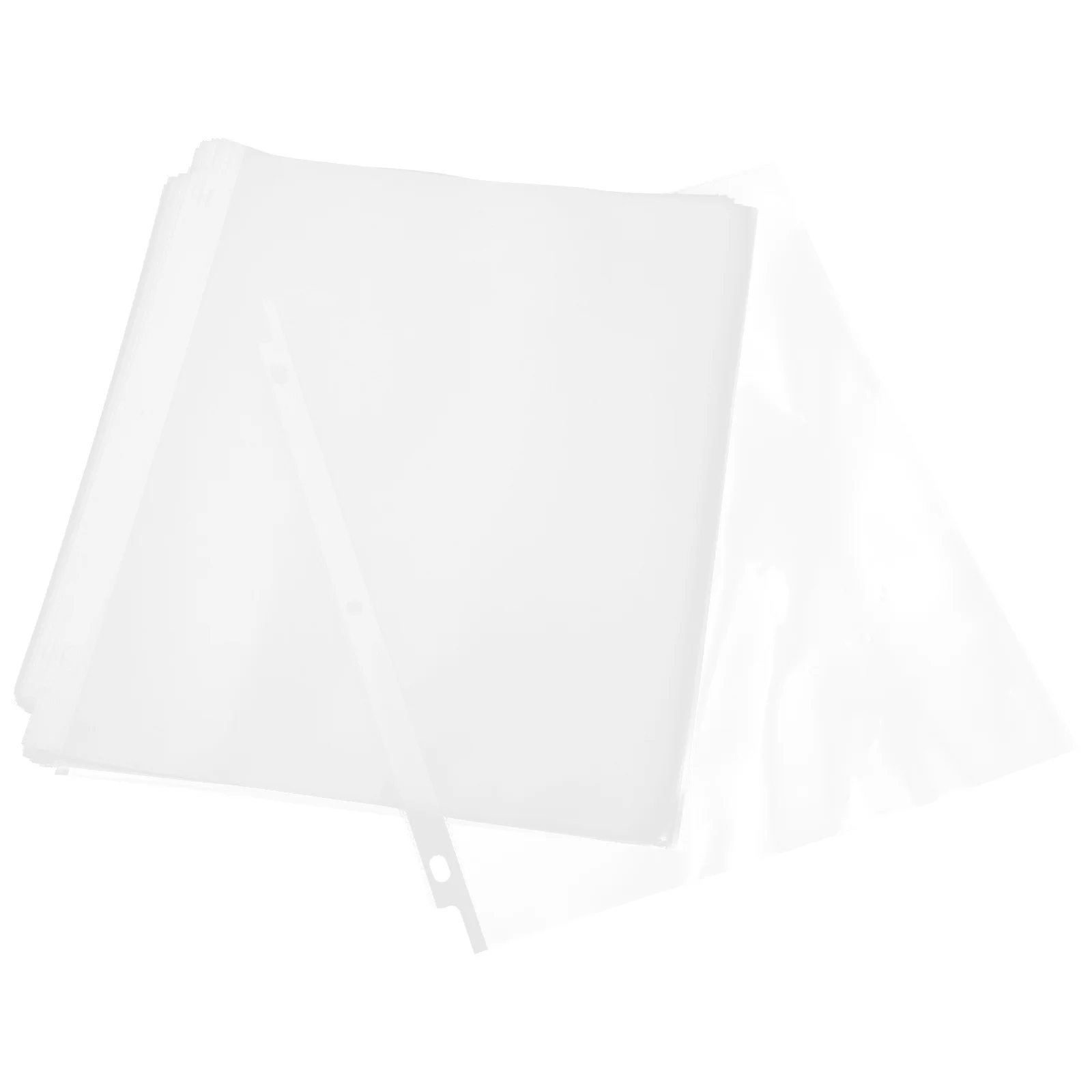50Pcs Clear Plastic Sheet Protectors Binder Sleeves Transparent Design Easy Viewing Large Capacity A4 Paper Protectors