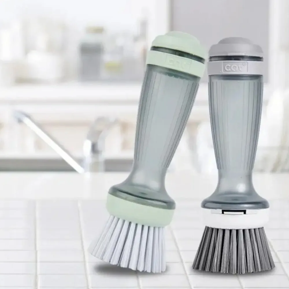 

Convenience Plastic Liquid Pot Washing Brush Multifunctional Portable Cleaning Brush Non-slip Magic Sponges Washing Dishes
