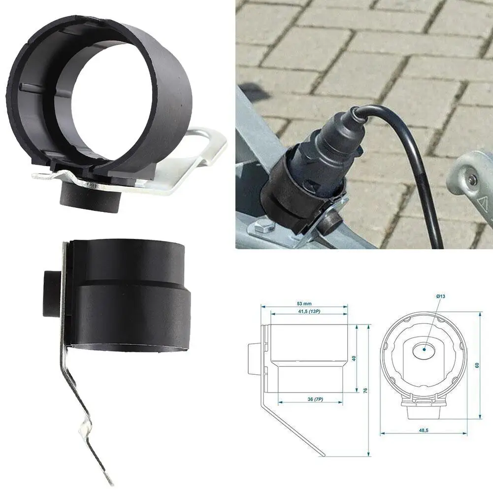 

New Trailer Plug Holder Universal Weatherproof Protective Rigid Accessory For 7 To 13P Trailer Dirt Protection Plug Adapter