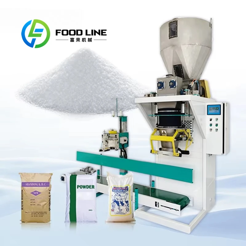 Semi Automatic Packaging Machine 20-50kg Wheat Flour Maize Sand Sugar Fish Meal Spices Powder Bagging Equipment Customize