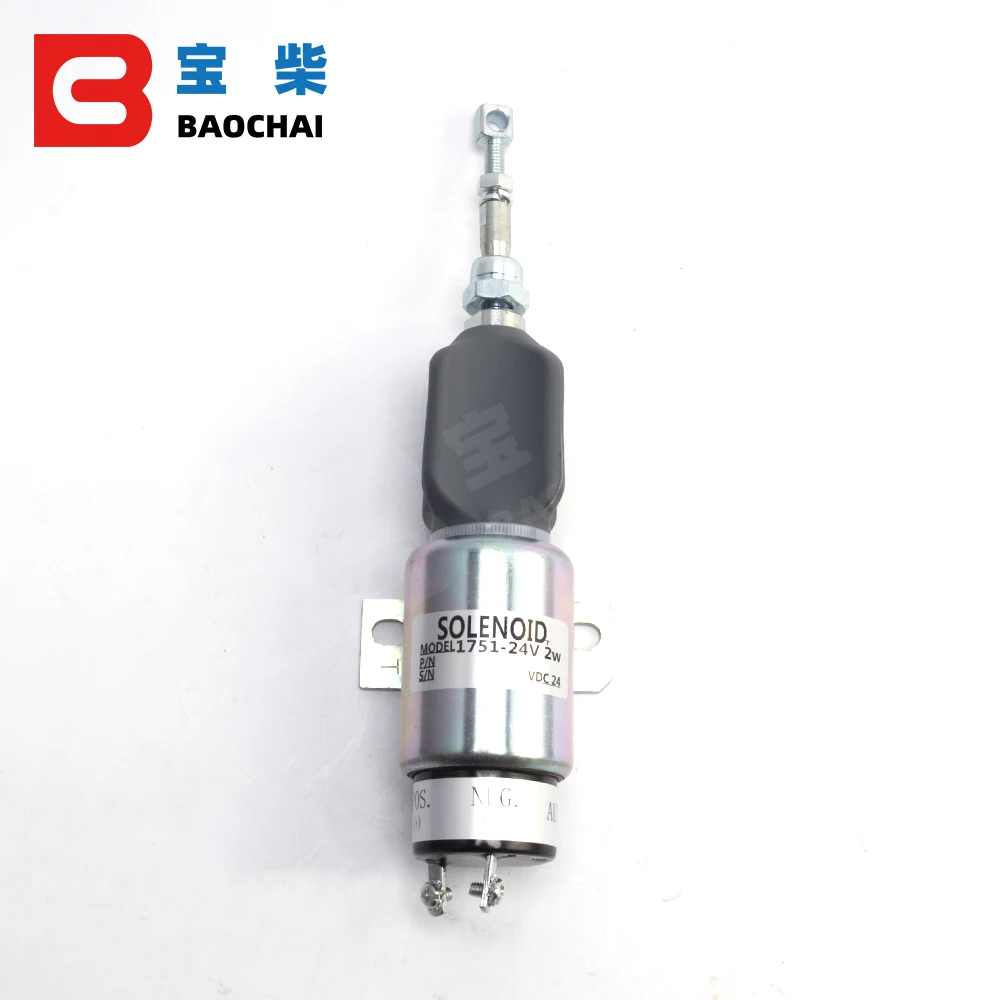 Diesel Engine Stop Solenoid Valve 1751 DC12V 24V Electronic Flameout Fuel Cut Off Shutdown Switch Generator Accessories Parts
