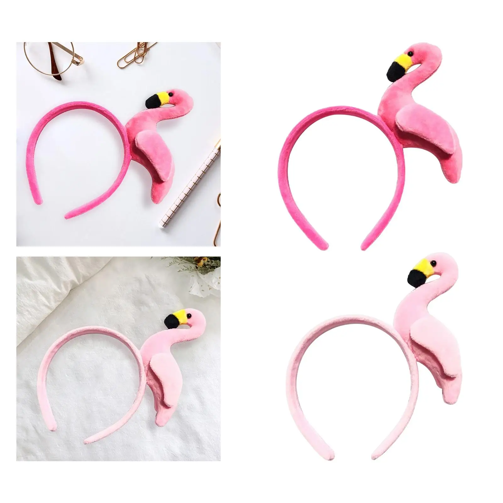 Costume de bande de sauna flamant rose, coiffure animale, accessoires pour cheveux, décor de fête