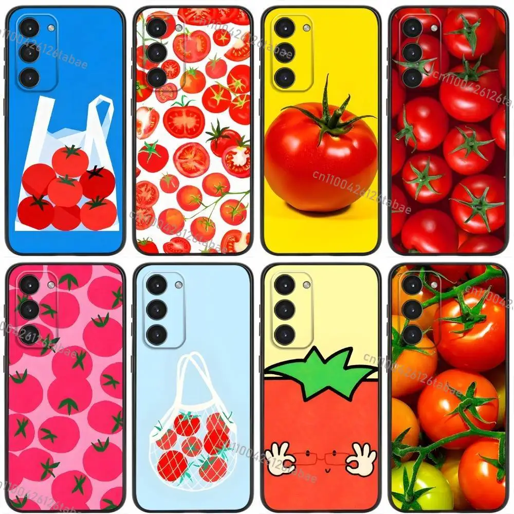 

KoreanTwo Ted Tomato Cartoon Cute Creative Phone Case For Samsung Galaxy A20,21s,22,31,32,52,53,72,73,80,91Liquid Black Cover