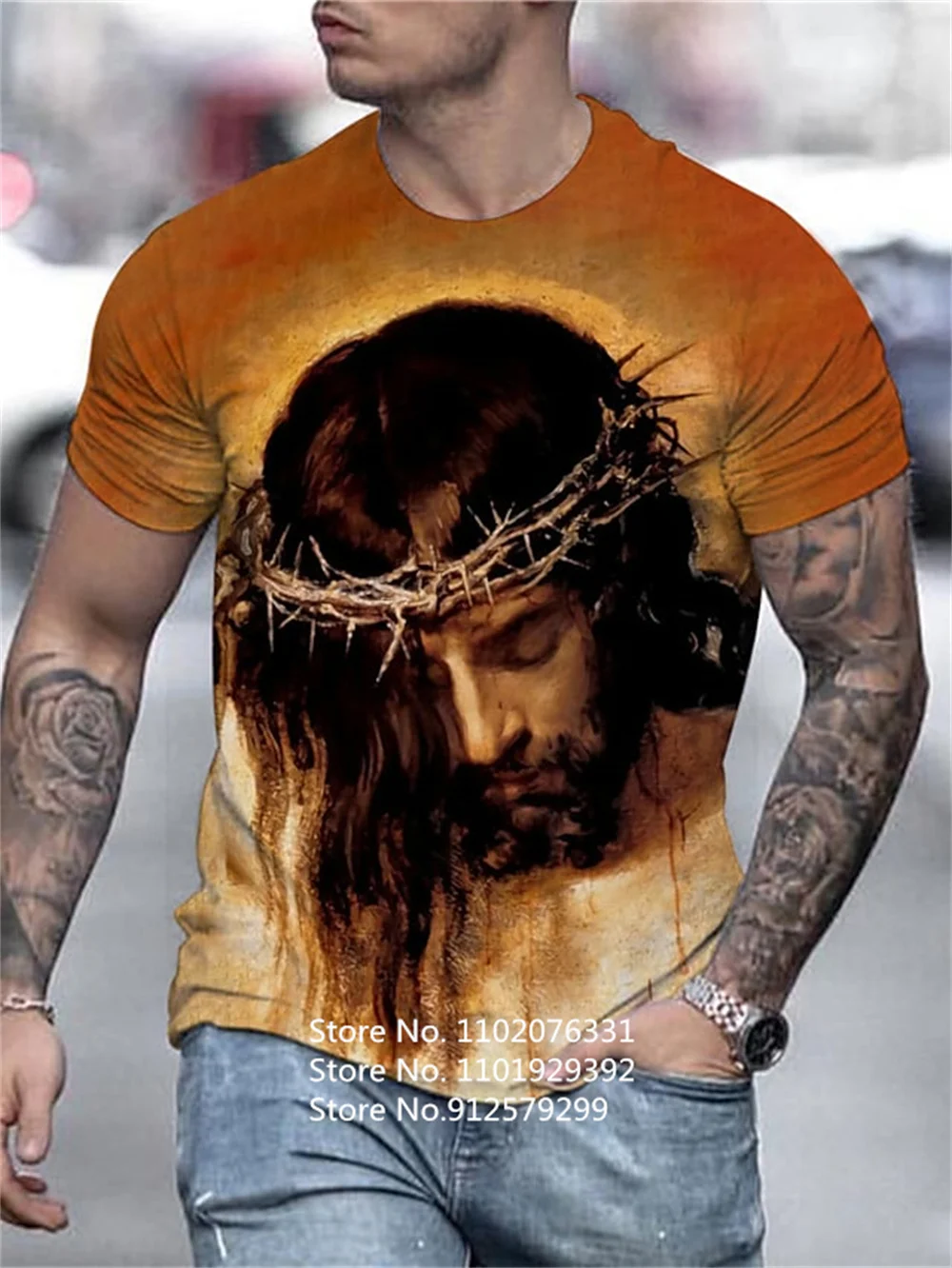 Fashion Jesus Christ 3D Print T-shirts Men Women Casual Short Sleeve Cool T Shirt Harajuku Streetwear Tops