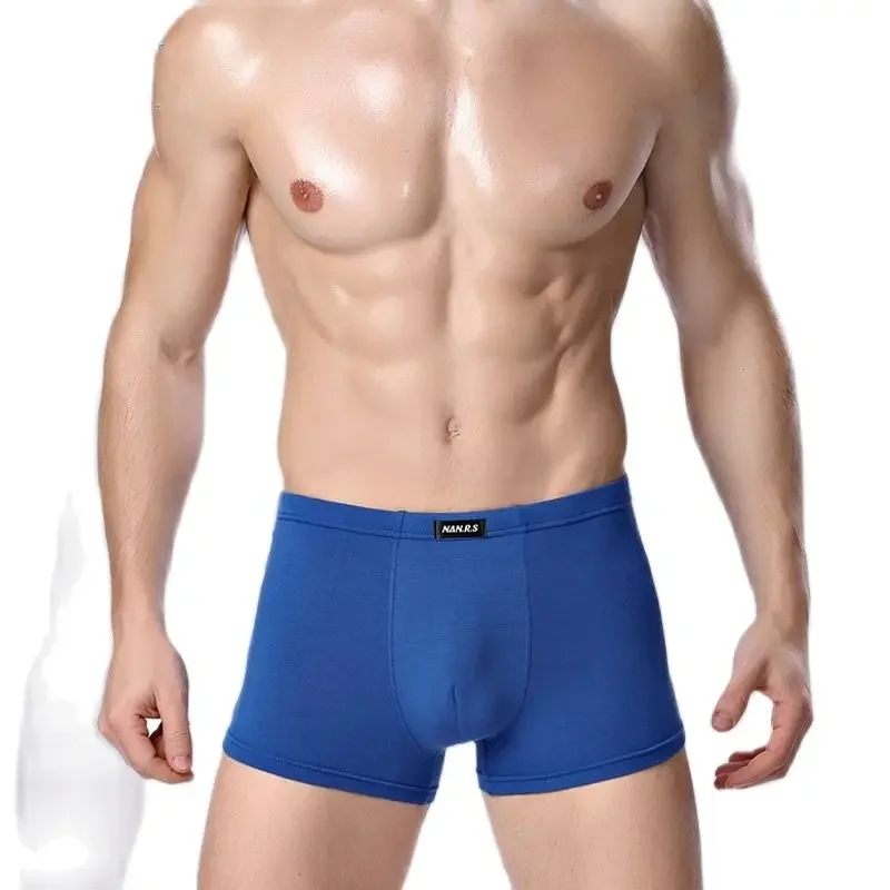 Calcinha Boxer de fibra de bambu masculina, respirável, cuecas masculinas aconchegantes, calcinha macia do homem, cuecas sexy, roupa íntima