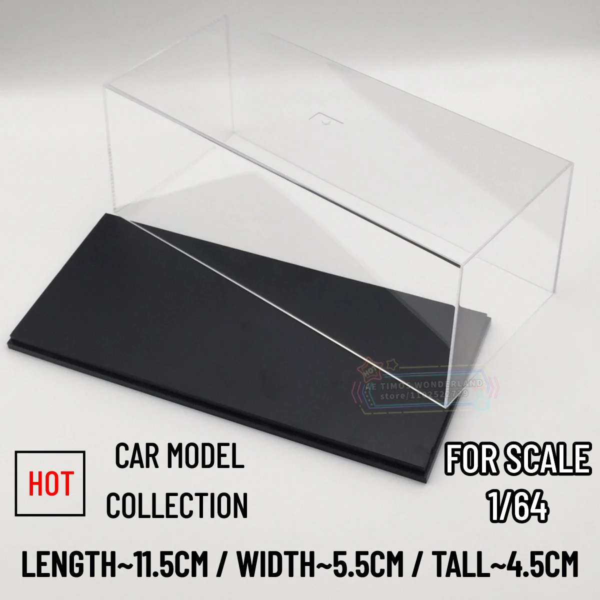

Transparent Acrylic Hard Cover Case PVC Display Box for Scale 1:64 Car Model Figure Collectible Miniature Toy Protection