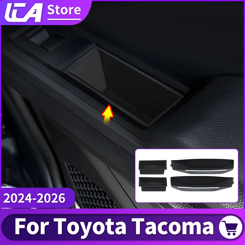 

For Toyota Tacoma 2024 2025 2026 Door Armrest Storage Tray Silicone Organizer Accessories