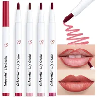 6 Colors Lip Stain Pencil Long Lasting Liquid Lip Liner Waterproof Plumping Lip Tint Natural Matte Nude Brown Marker Pen Makeup