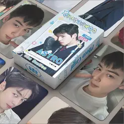 Carte Cha EunWoo Laser Druo, Mini Carte Postale Star Coréenne, Carte Photo HD, Cartes de Collection GérCollection, 50Pcs par Ensemble