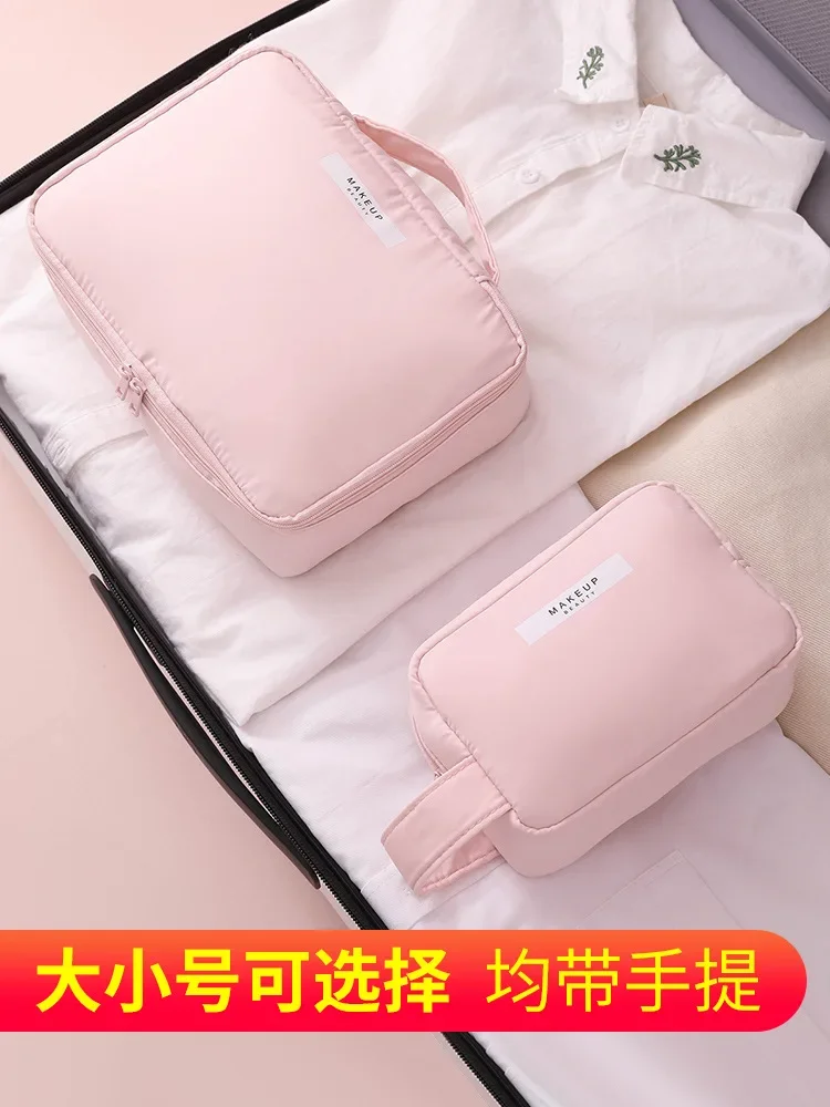 Borsa cosmetica portatile da donna ad alto indice di aspetto borsa da viaggio di grande capacità borsa per il trucco tridimensionale