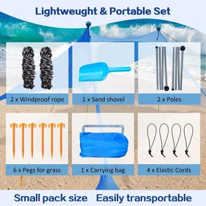 مظلة سرير التخييم المحمولة المقاومة للأشعة فوق البنفسجية ، خيمة الشاطئ ، مظلة منبثقة ، واقي من الشمس مقاوم للرياح ، مأوى للشمس ، منزل الحديقة أفضل 8 مظلة شاطئية محمولة مبيعا - No5