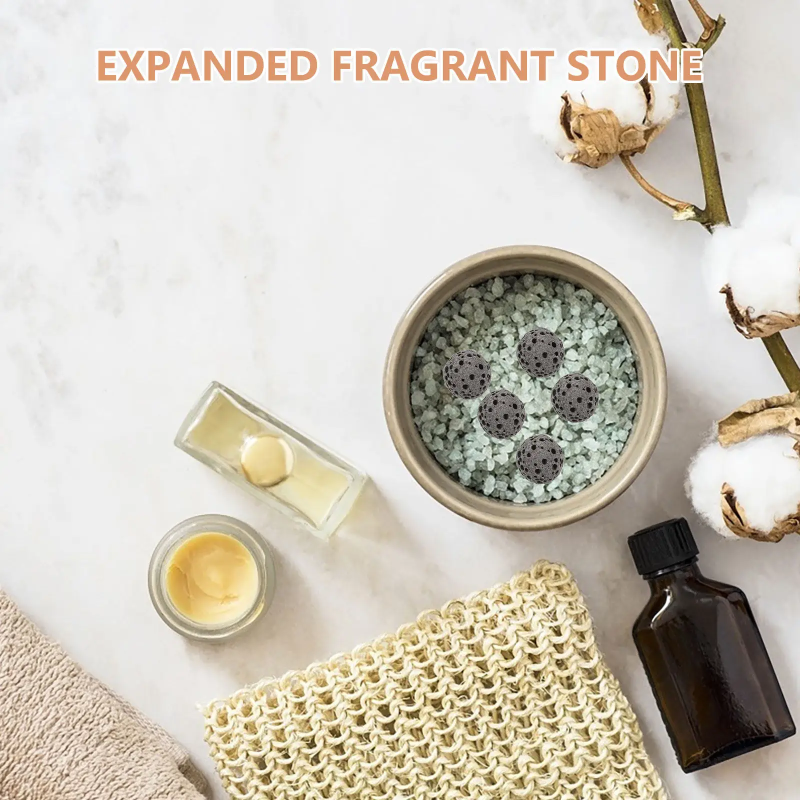 

Набор из 39 камней для ароматерапии из вулканического камня: натуральные камни-диффузоры для эфирных масел для успокоения, очищения и декора дома