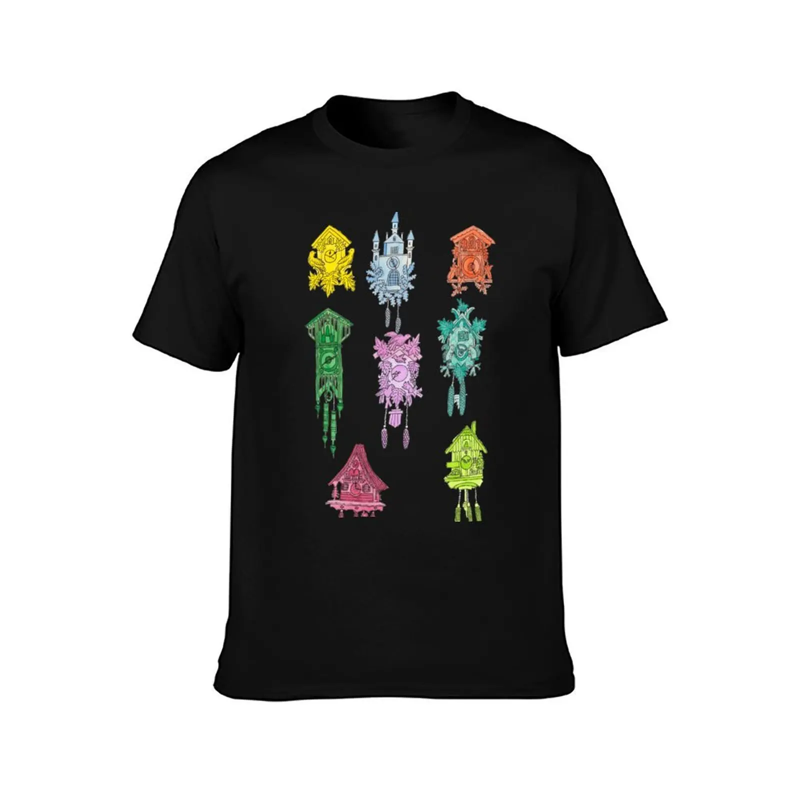 Cuckoo Clocks T-Shirt Basic Short Sleeve Cotton Blend T-Shirt
