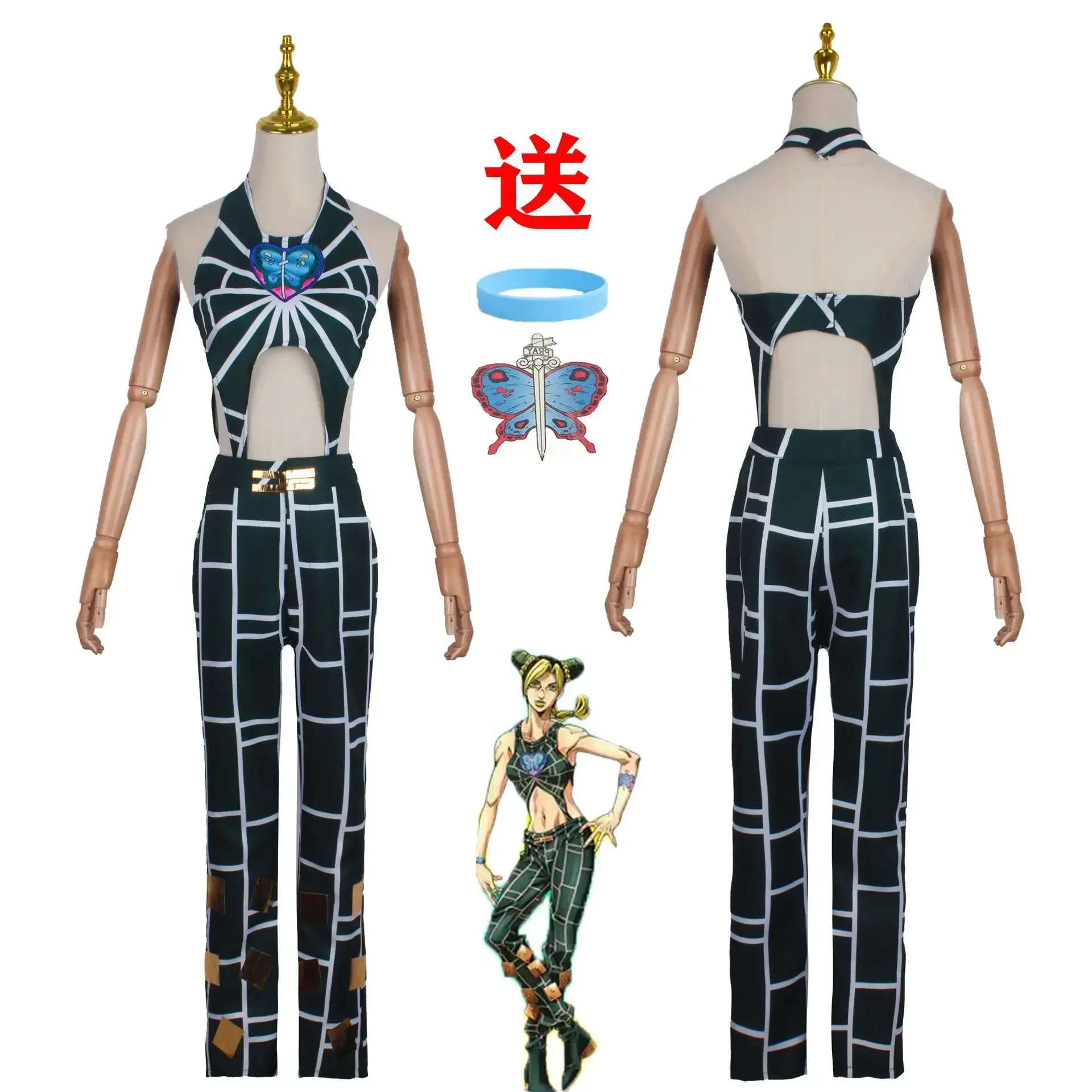 Anime Jojo No Kimyo Na Boken Cosplay Jolyne Cujoh/Trish Una/Narancia Ghirga Costume