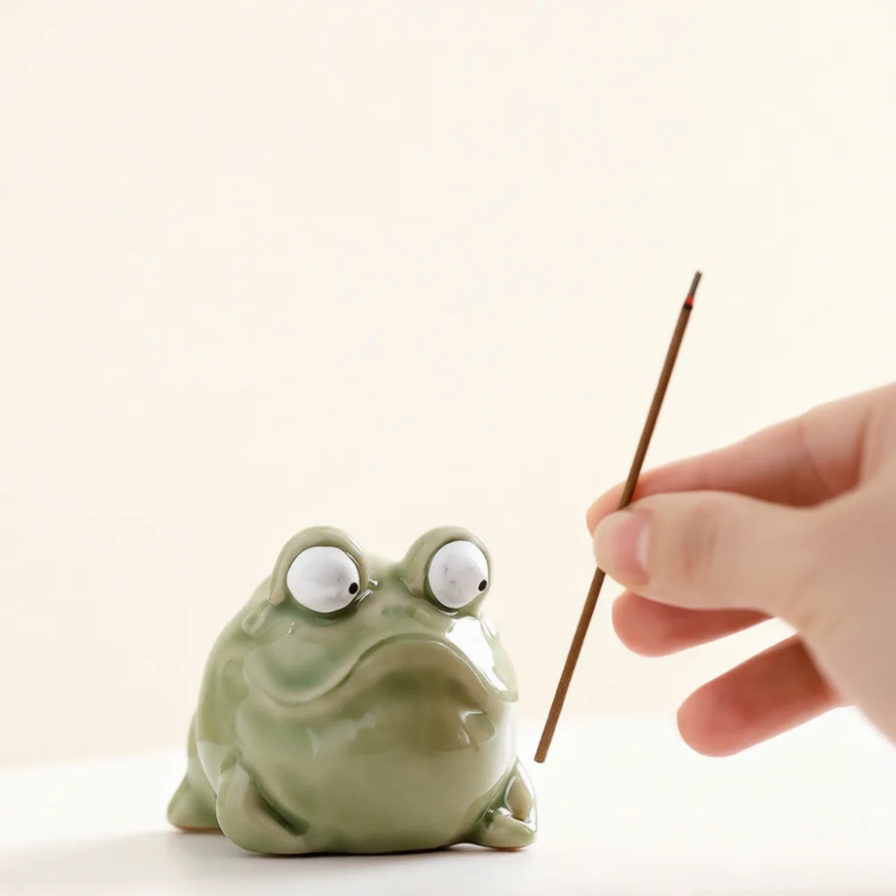 かわいいカエルの香炉 ヨガ瞑想用セラミック製スティックホルダ - Home Fragrance Zen のレビューと価格