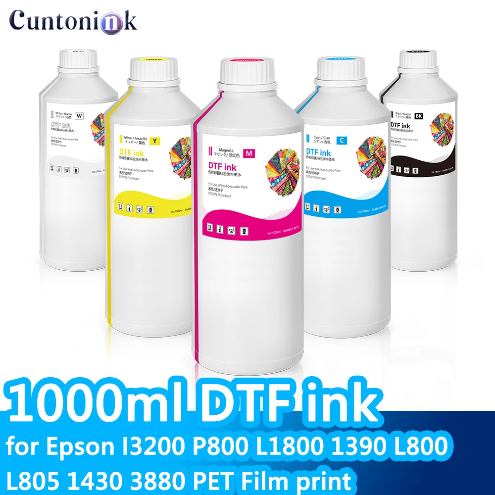 

1000ml DTF ink DTF membrane transfer for Epson I3200 P800 L1800 1390 L800 L805 1430 3880 PET Film print