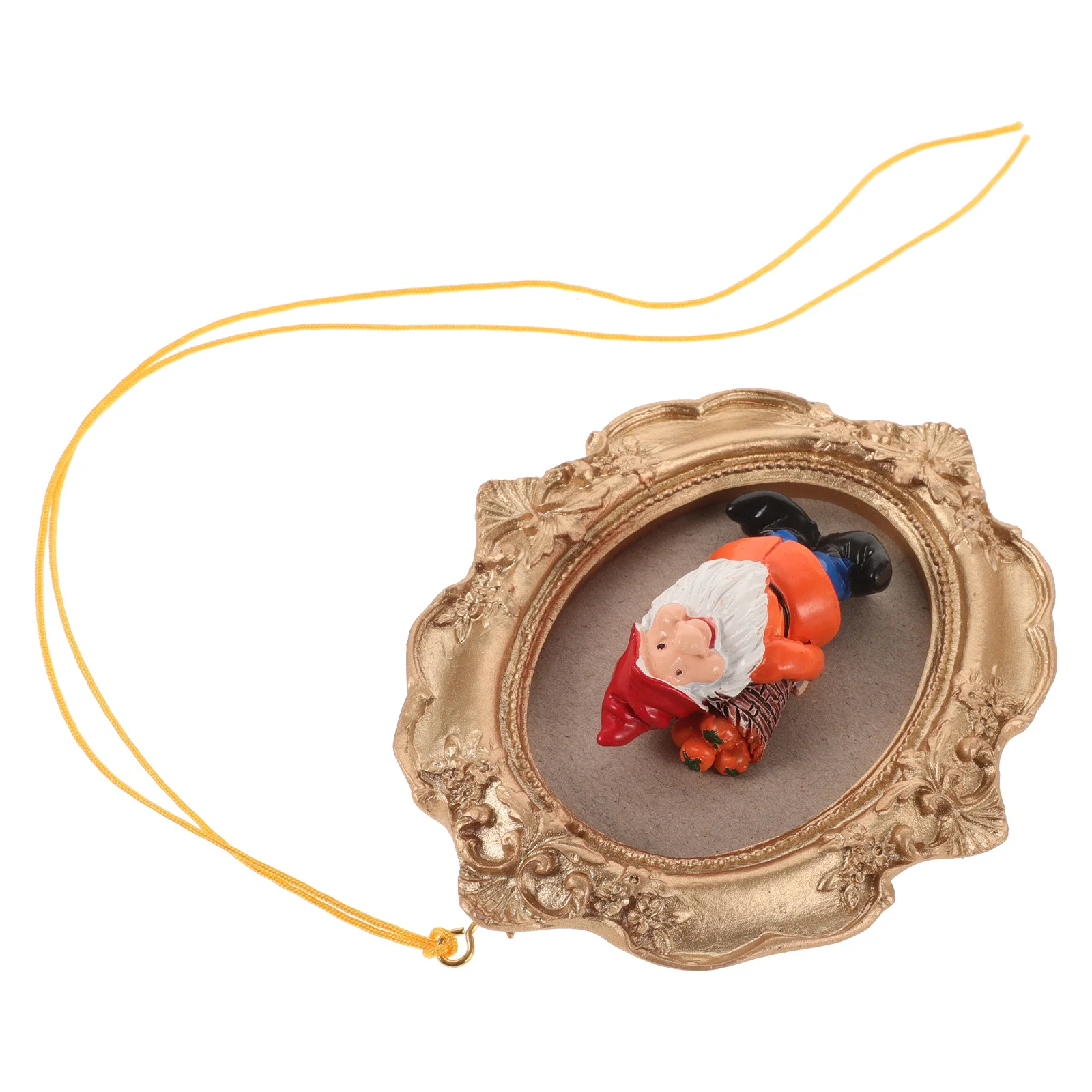 

Whimsical 3D Gnome Resin Christmas Hanging Ornament Compact Size for Small Christmas Trees Walls Holiday Decoration