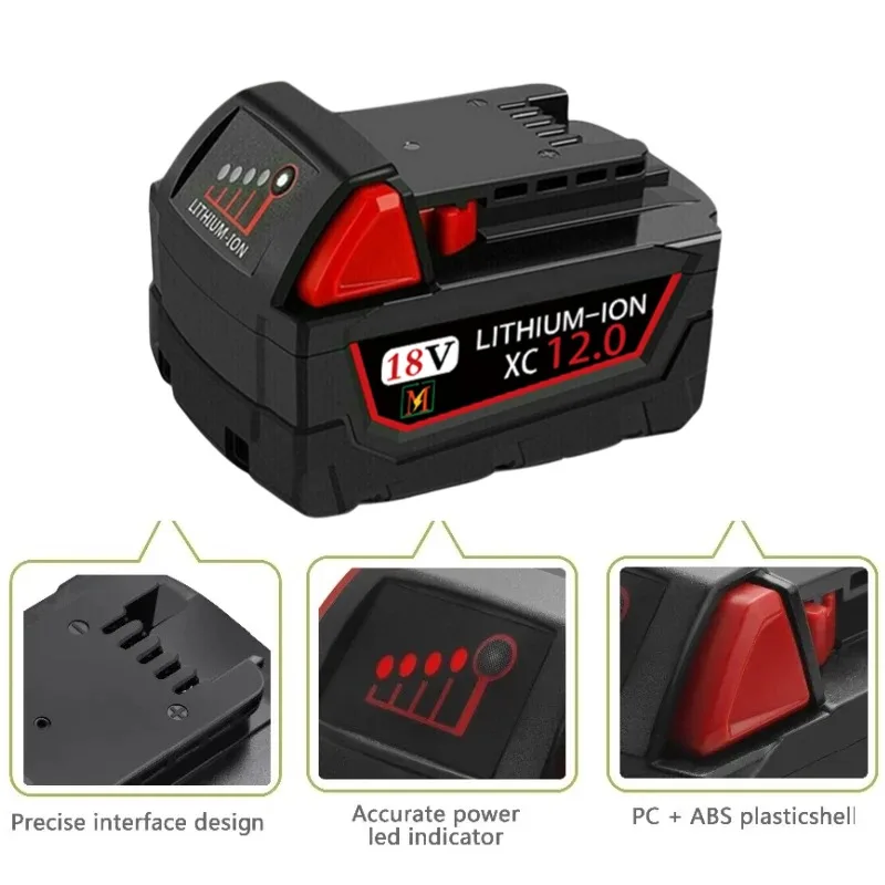 Original 18V 9.0Ah/12.0Ah For Milwaukee M18 battery 48-11-1815 48-11-1850 2604-22 2604-20 2708-22 2607-22 power Tools Battery