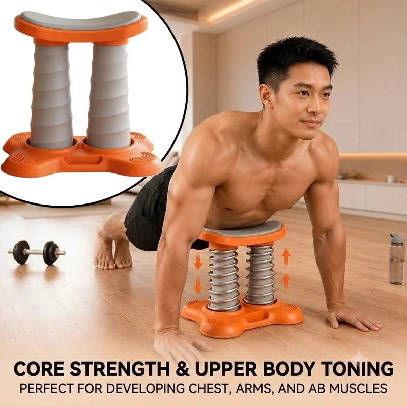 Push Up Board Double Spring Push Up Assist Trainer PP Indoor Portable Strength Training Equipment for Home Fitness Body Shaping