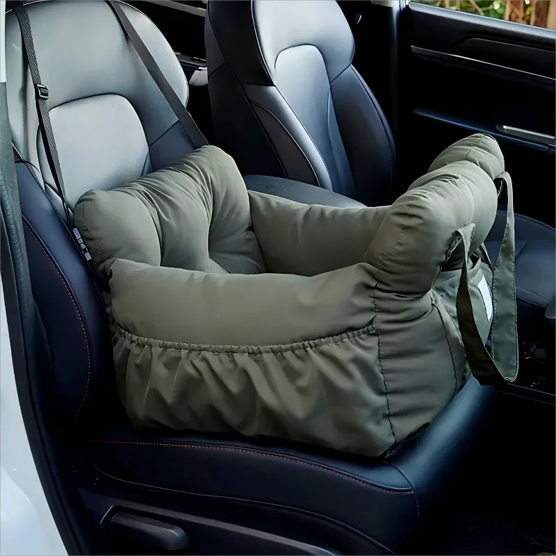 Haustier-Autositzbett für Hunde bis zu 25 Pfund. Weiches Reisebett mit tragbarer Tasche, geeignet für Haustiere, Kätzchen, kleine bis mittelgroße Hunde, waschbar