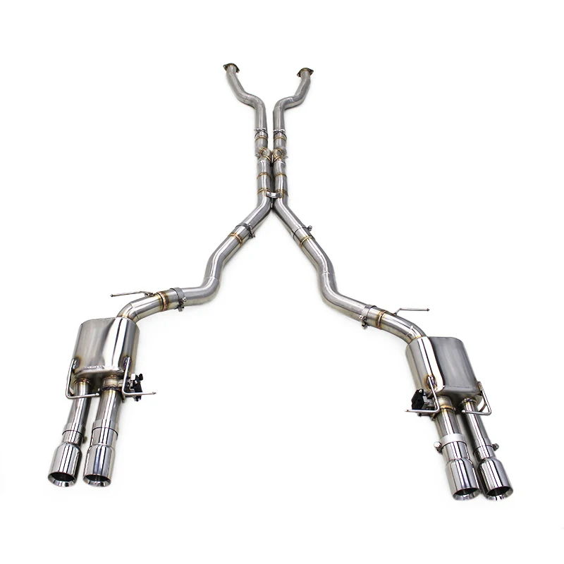 Race Exhaust Pipe System For BMW M5 E60 5.0L 2003-2010 Enhanced X-pipe Sound Catback Muffler Exhaust With Control Unit