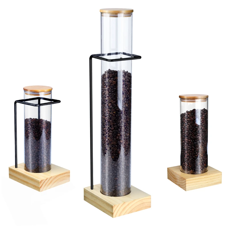 Display Jar Glass Test Tube Display Rack Dried Fruit Milk Tea Shop Coffee Beans