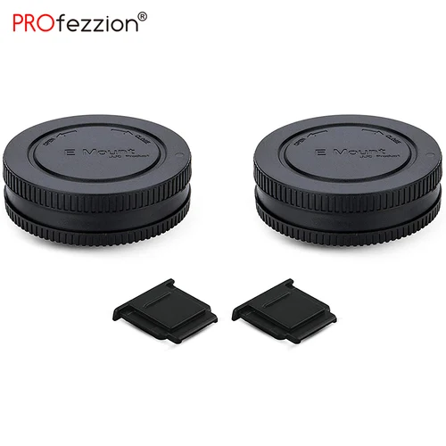 Paquete de tapa de cuerpo de montaje E y tapa de lente trasera para Sony A6000, A5100, A6100, A6300, A6400, A6500, A6600, ZV-E10, A7C, A7, A7II, A7III, A7IV, 2 unidades