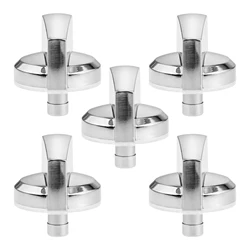 5pcs Stove Knob WB03X25796 Stainless Steel Surface Burner Control Replace for GE WB03T10326 AP5986232 PS11721433 LP23094 4362262