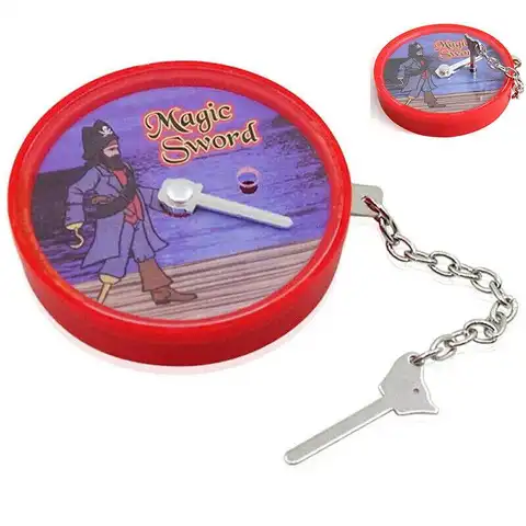 Magical Sword Tricks Magic Pirate Box Secret Box Close Up Show Magic Props Easy Magic Tricks Gift for Kids Children Beginners