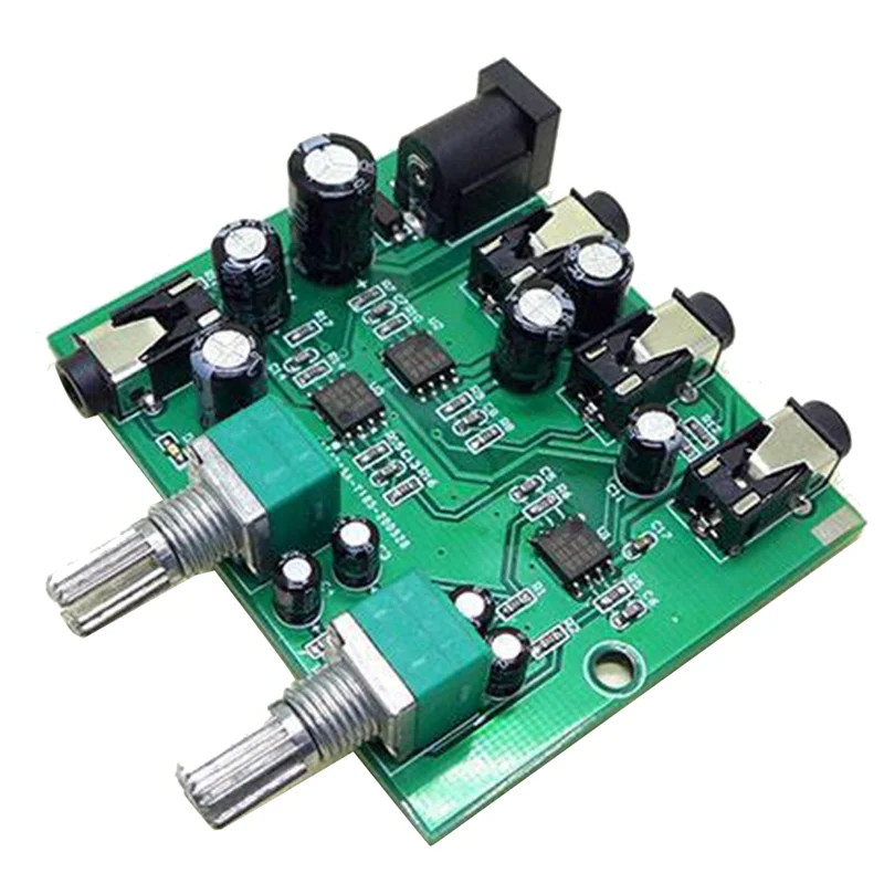 أفضل العروض موزع صوت ستيريو 2 مدخلات 2 مخرجات توزيع مزيج الصوت لتضخيم الصوت قابس الولايات المتحدة