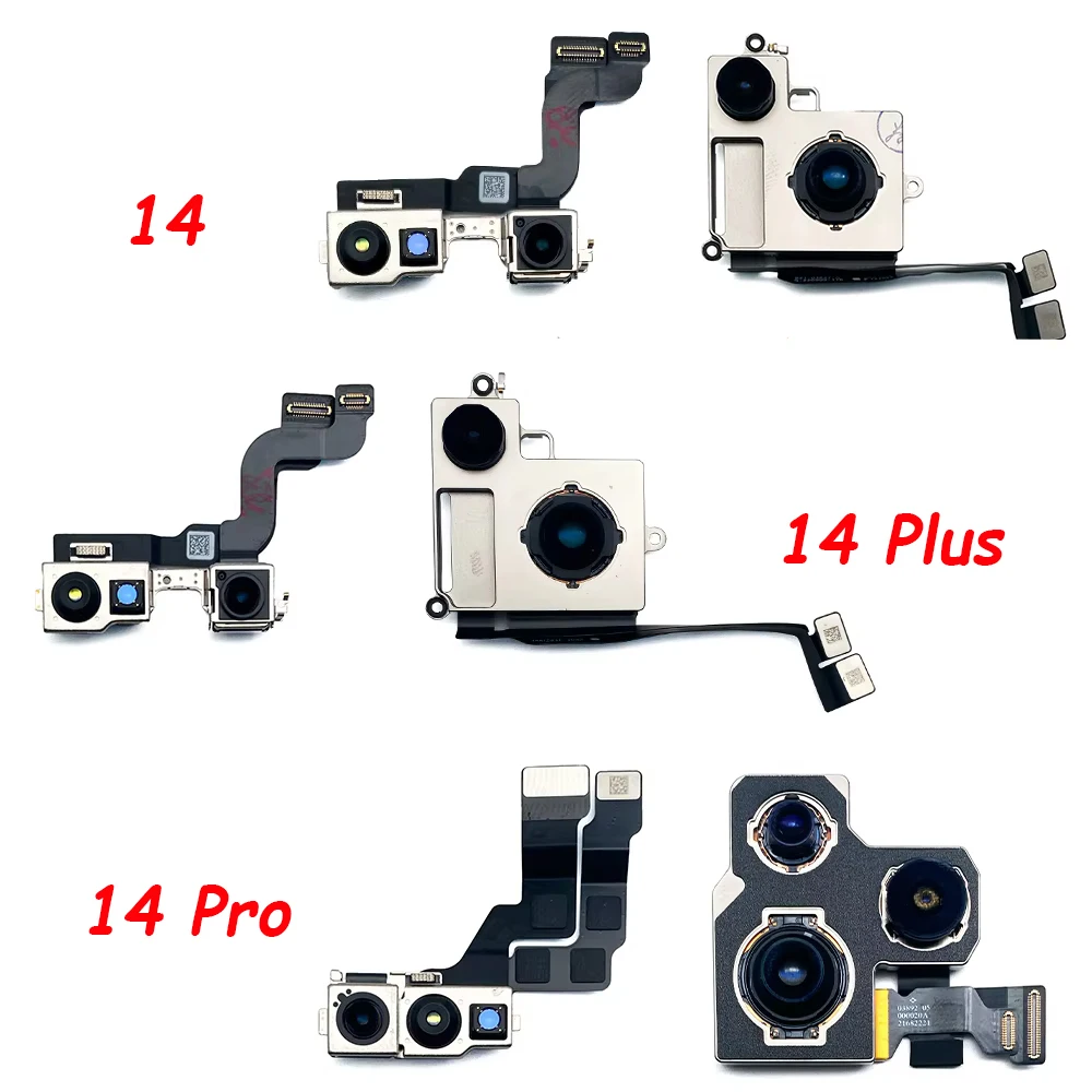 Back Rear Camera Module Flex Cable +Front Facing Camera Replacement For iPhone 14 Pro Max 14 Plus