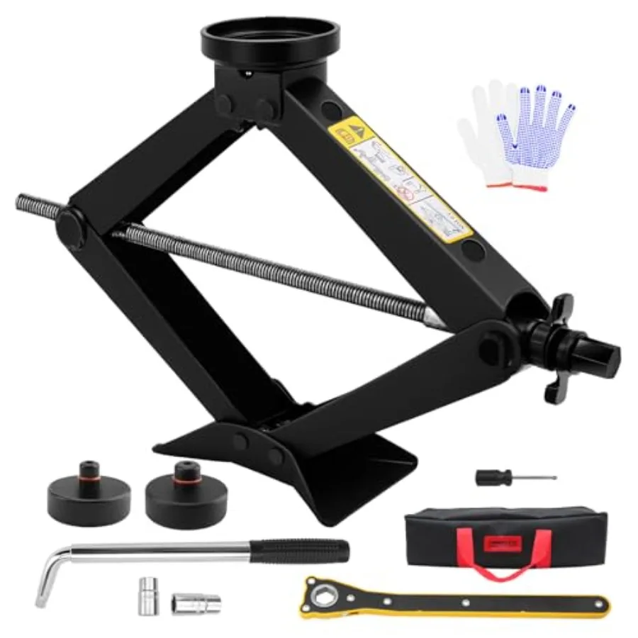 

3-Ton Scissor Jack Kit for Tesla Model Y 3 S X with Rubber Jack Pad Car Spare Tire Repair Tools for Car Tesla Model Y/3/S/X Tir